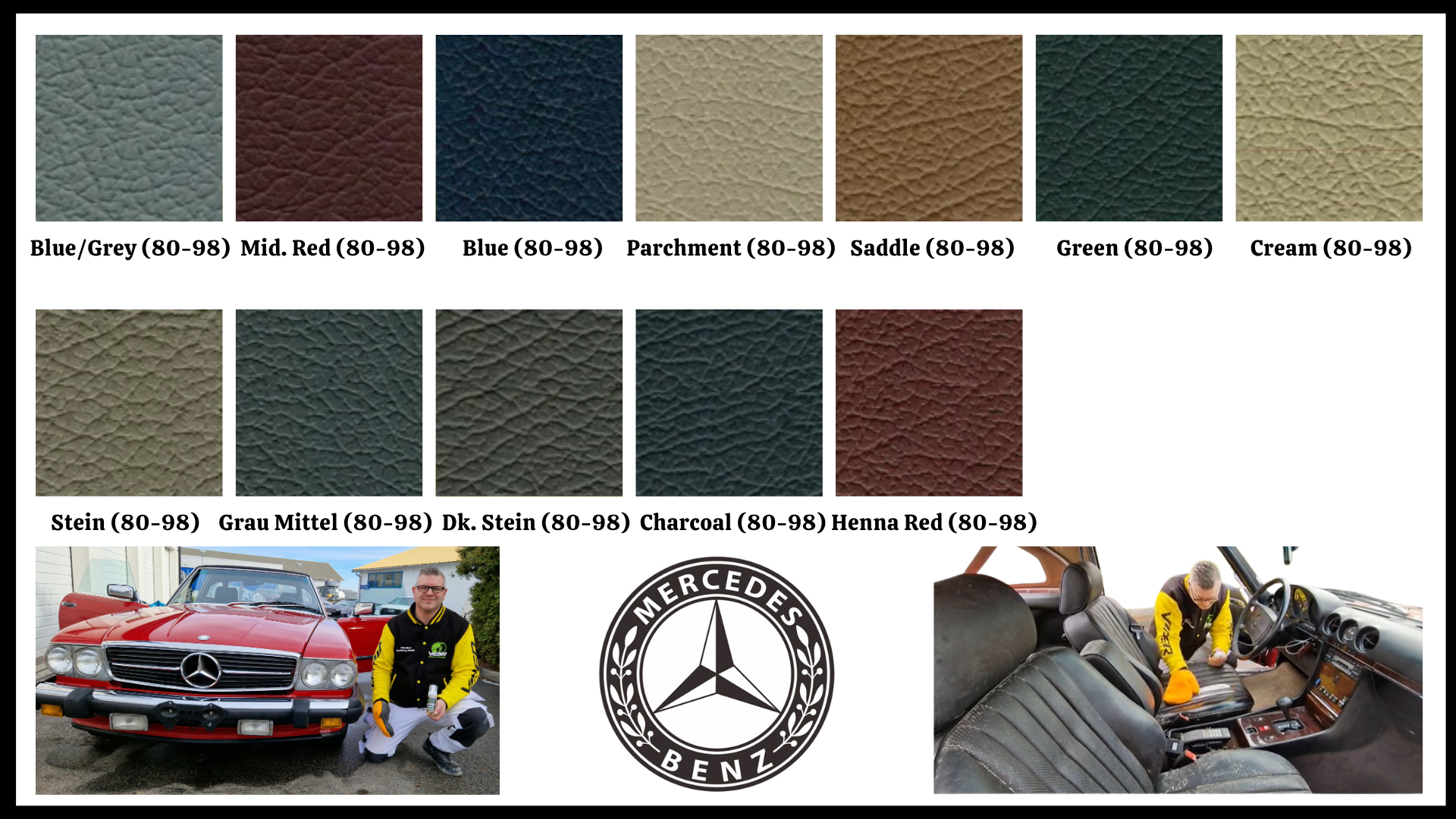 Mercedes Vintage - Läder & Vinylfärg