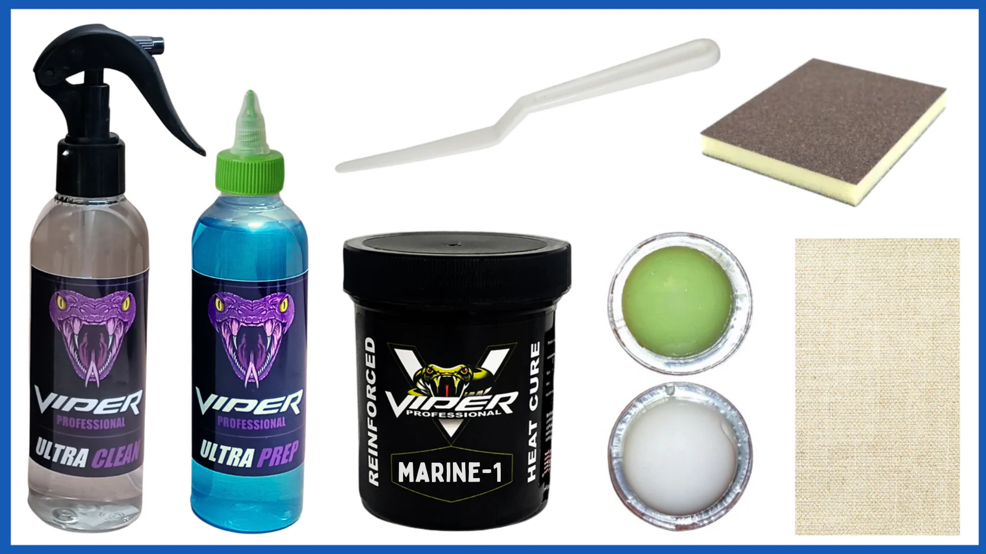 Kit för reparation av båtvinyl