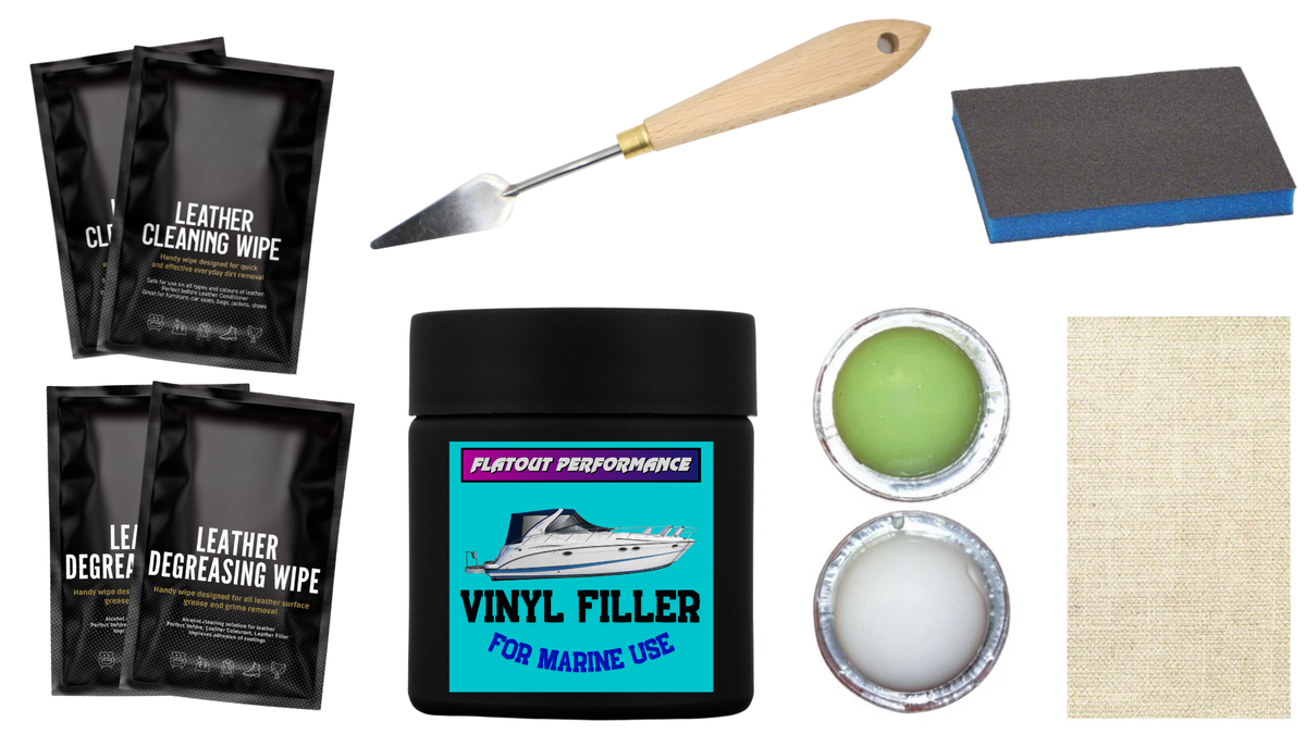 Kit för reparation av båtvinyl