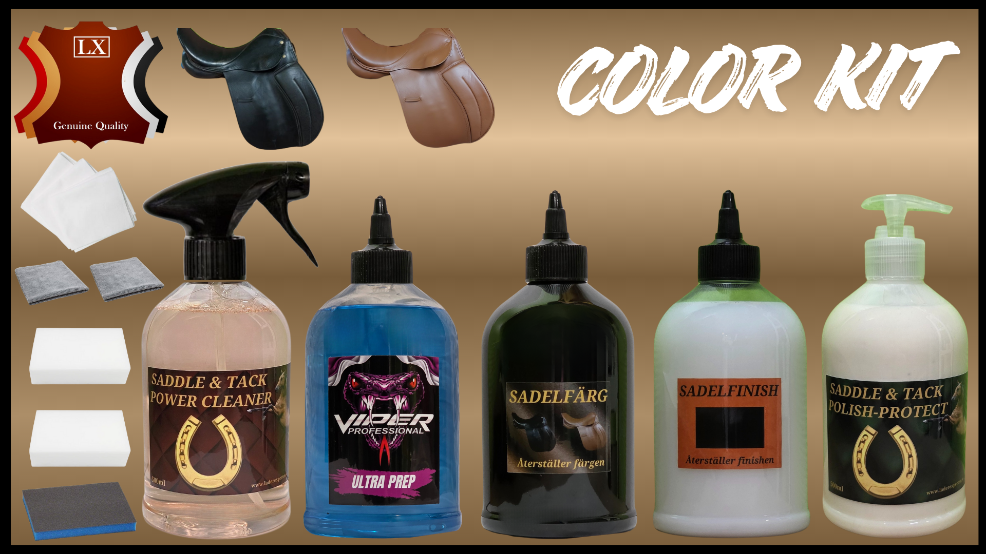 Infärgningskit för Hästsadel & Träns