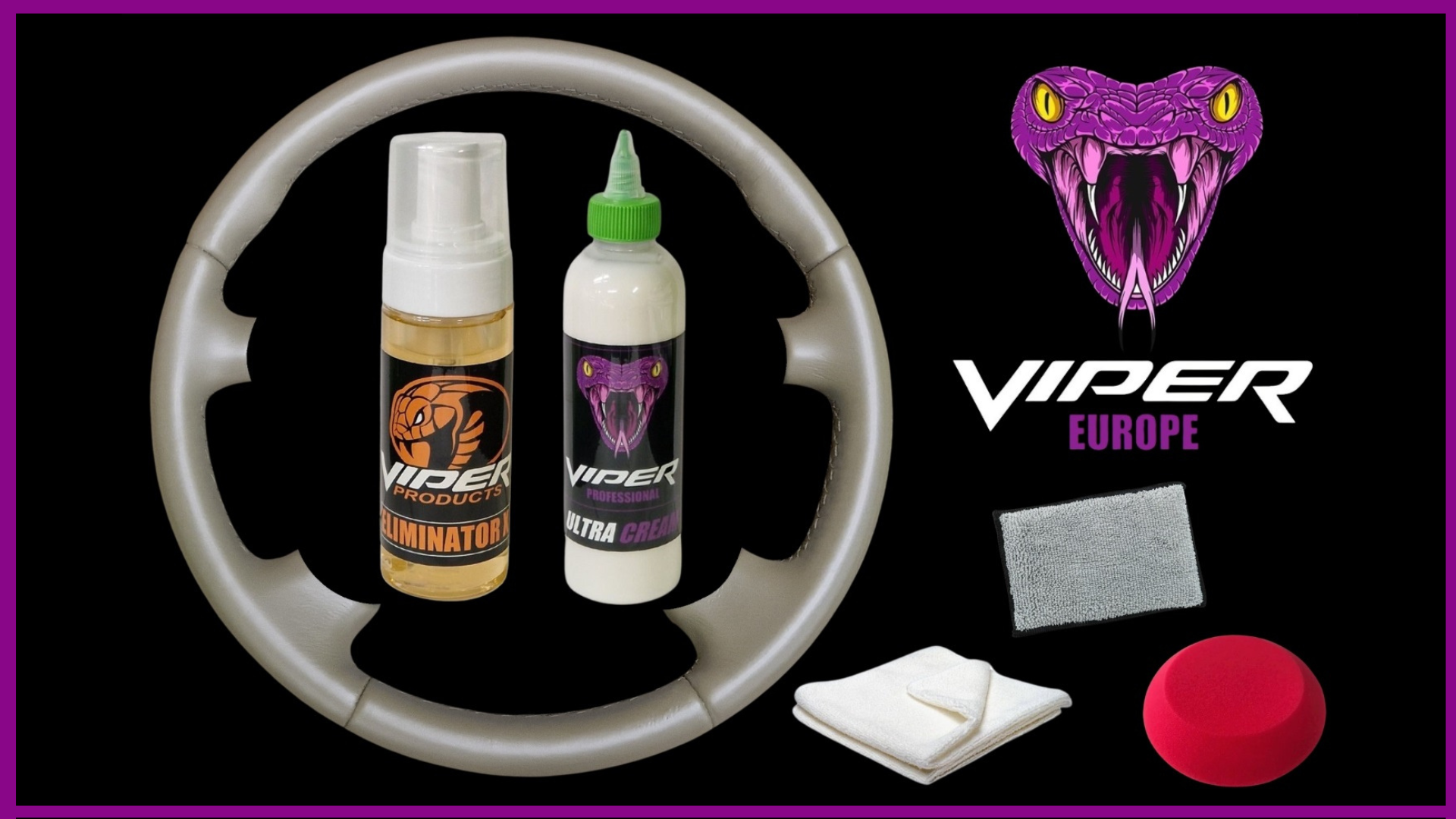 Steering Wheel Care Kit for Leather &amp; Vinyl